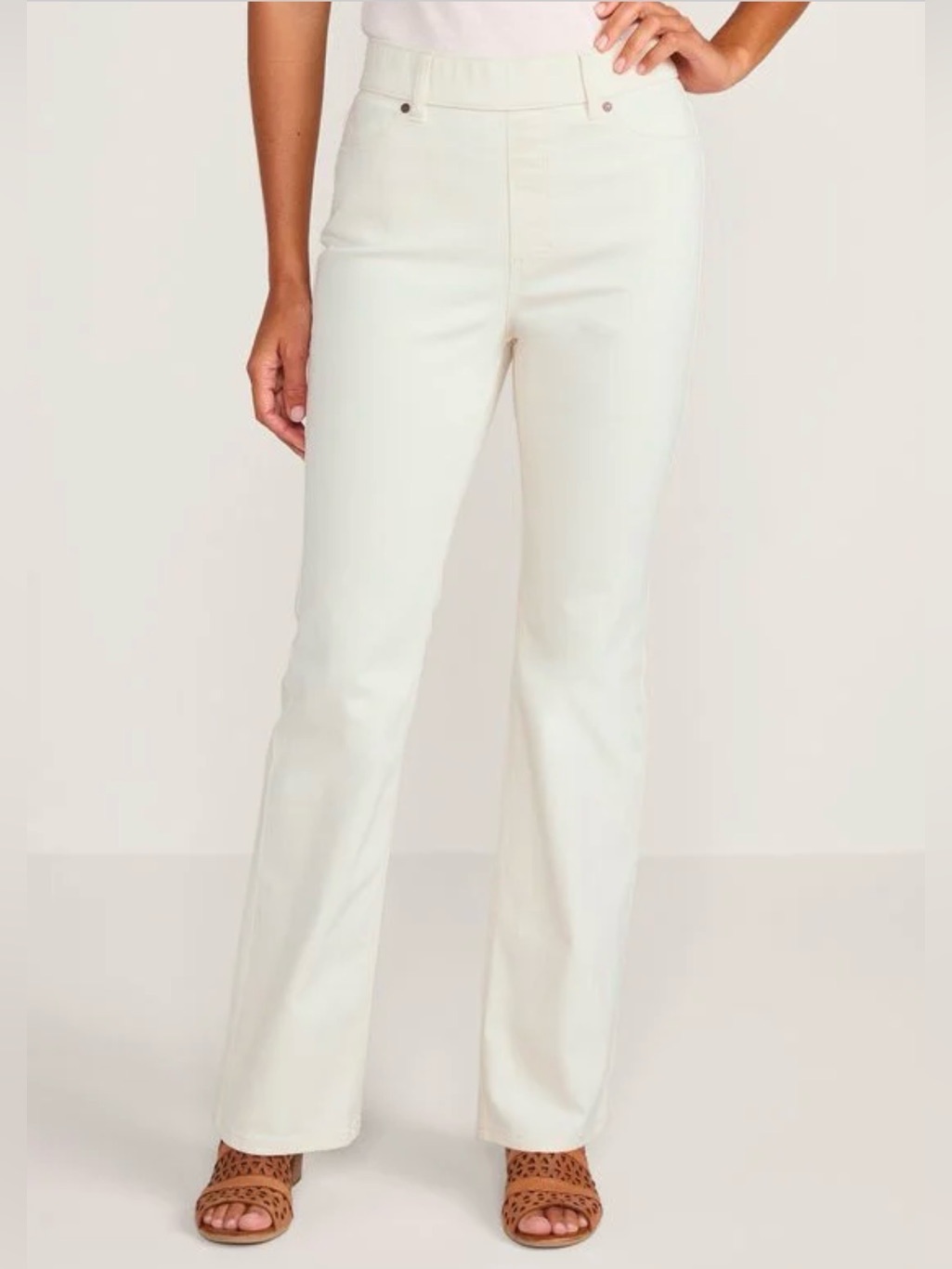 Soft Surroundings The Ultimate Denim Pull-On Straight Leg Jeans Small Tall Nwt